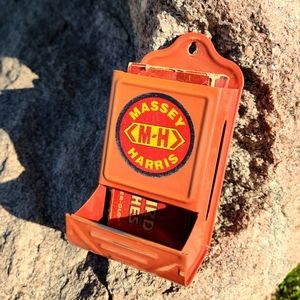 Vtg Massey Harris Matchbox Holder
